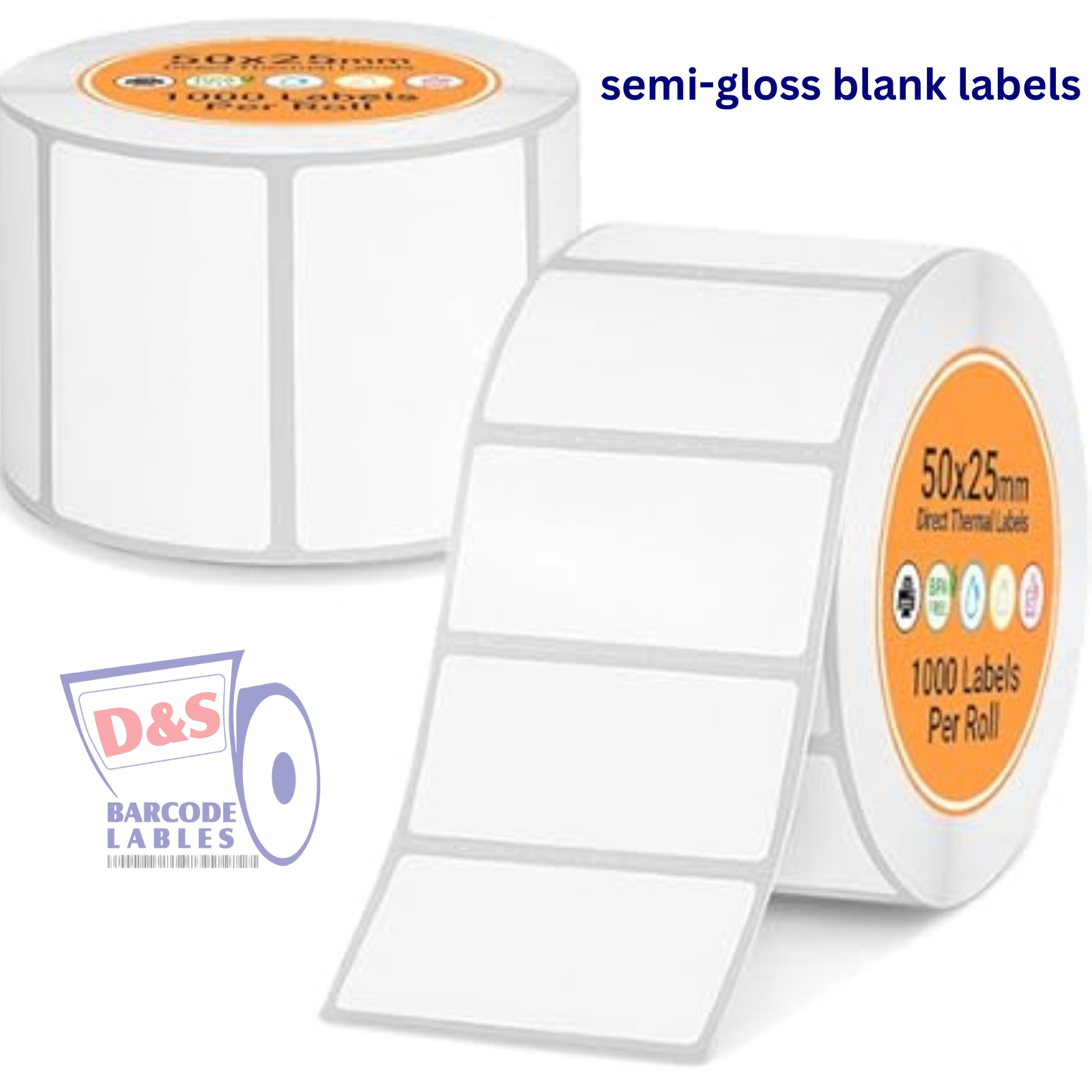 Semi Glossy Blank Sticker Labels