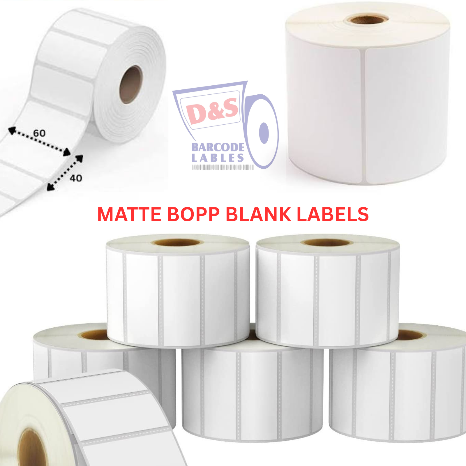 BOPP Matt Blank Sticker Labels